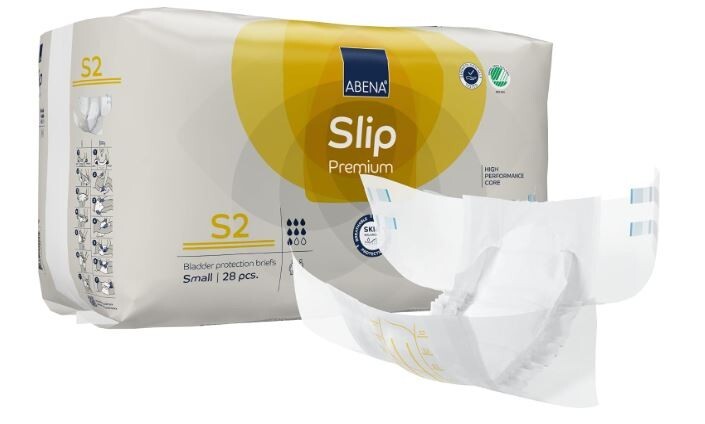 Unisex Adult Incontinence Brief Abena® Slip Premium S2 Small Disposable Heavy