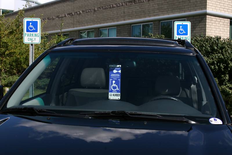 JL Safety Mirortag™ Plus- Hard Plastic Holder fits NC & NJ Handicap Tag size