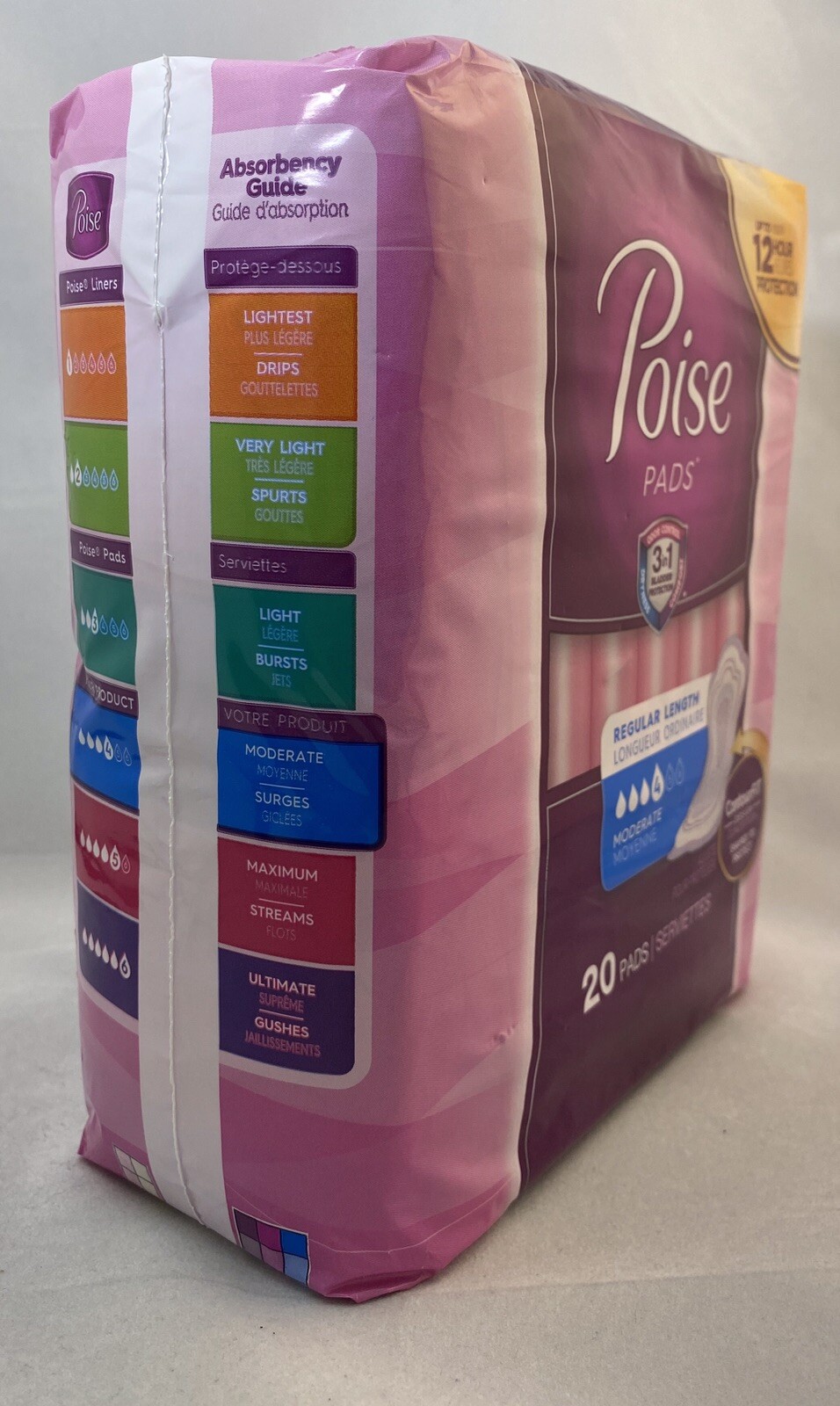 2x Poise Incontinence Pads Regular Length Level 4 Absorbency (40 Total Pads)