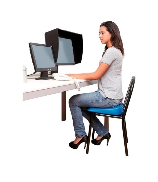 Gymnic Movin’ Sit Cushion Inflatable Seat Cushion About 14 x 14 Corrects Posture