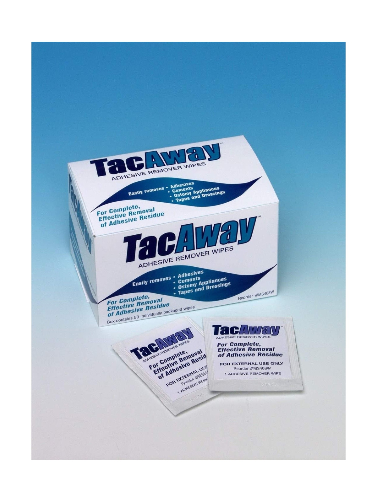 Skin-Tac-H Adhesive TacAway Remover Wipes, 50 Count (2 Pack)