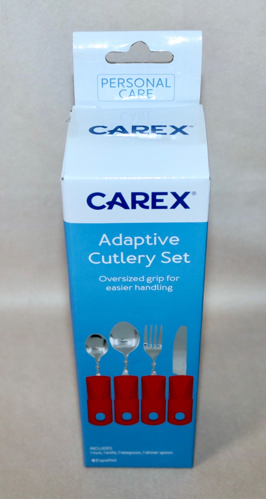 Carex Adaptive Cutlery Set ~ Red Set of 4 Oversized Bendable Utensils BRAND NEW