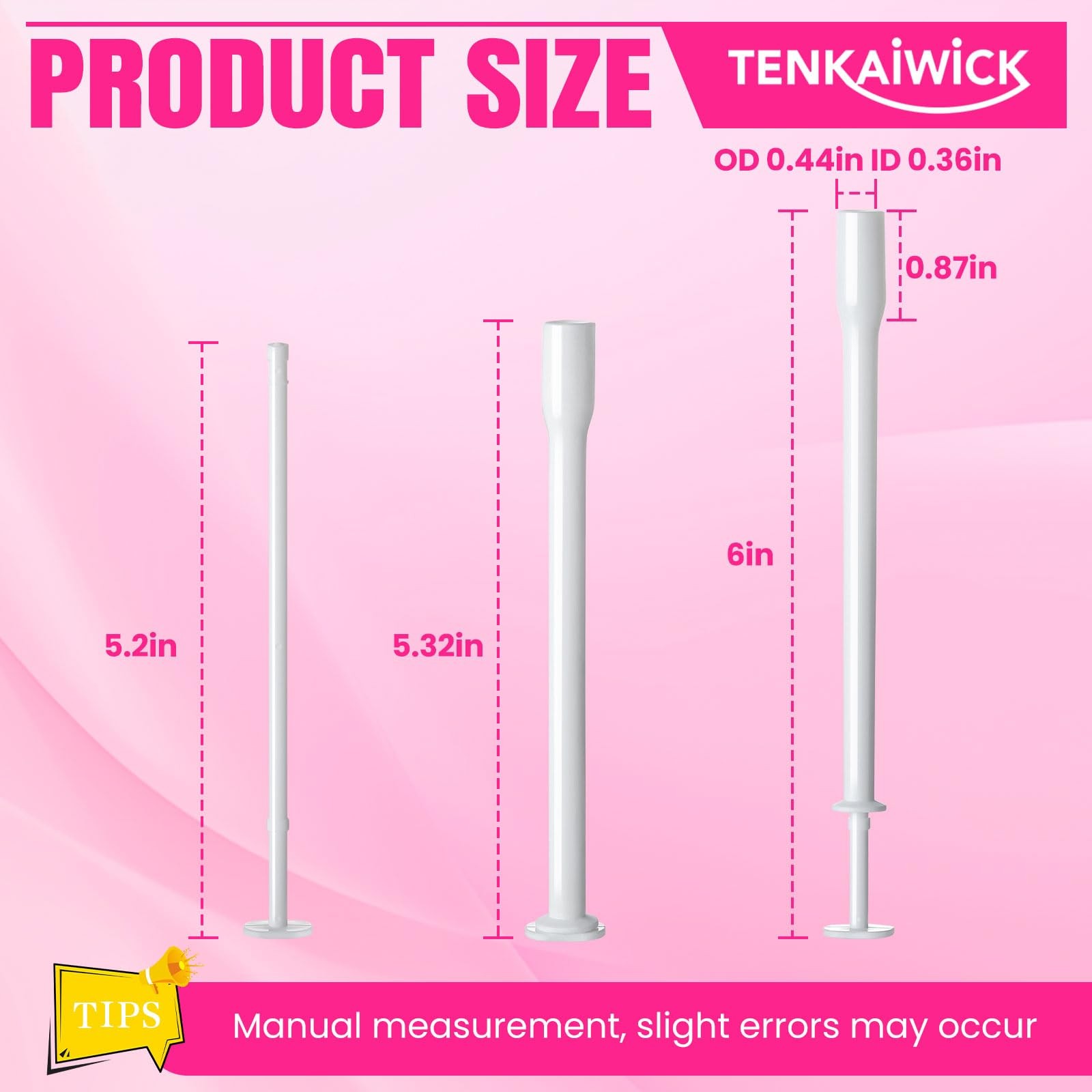 TENKAIWICK 100 Pack Disposable Vaginal Suppository Applicator for Women, 100P