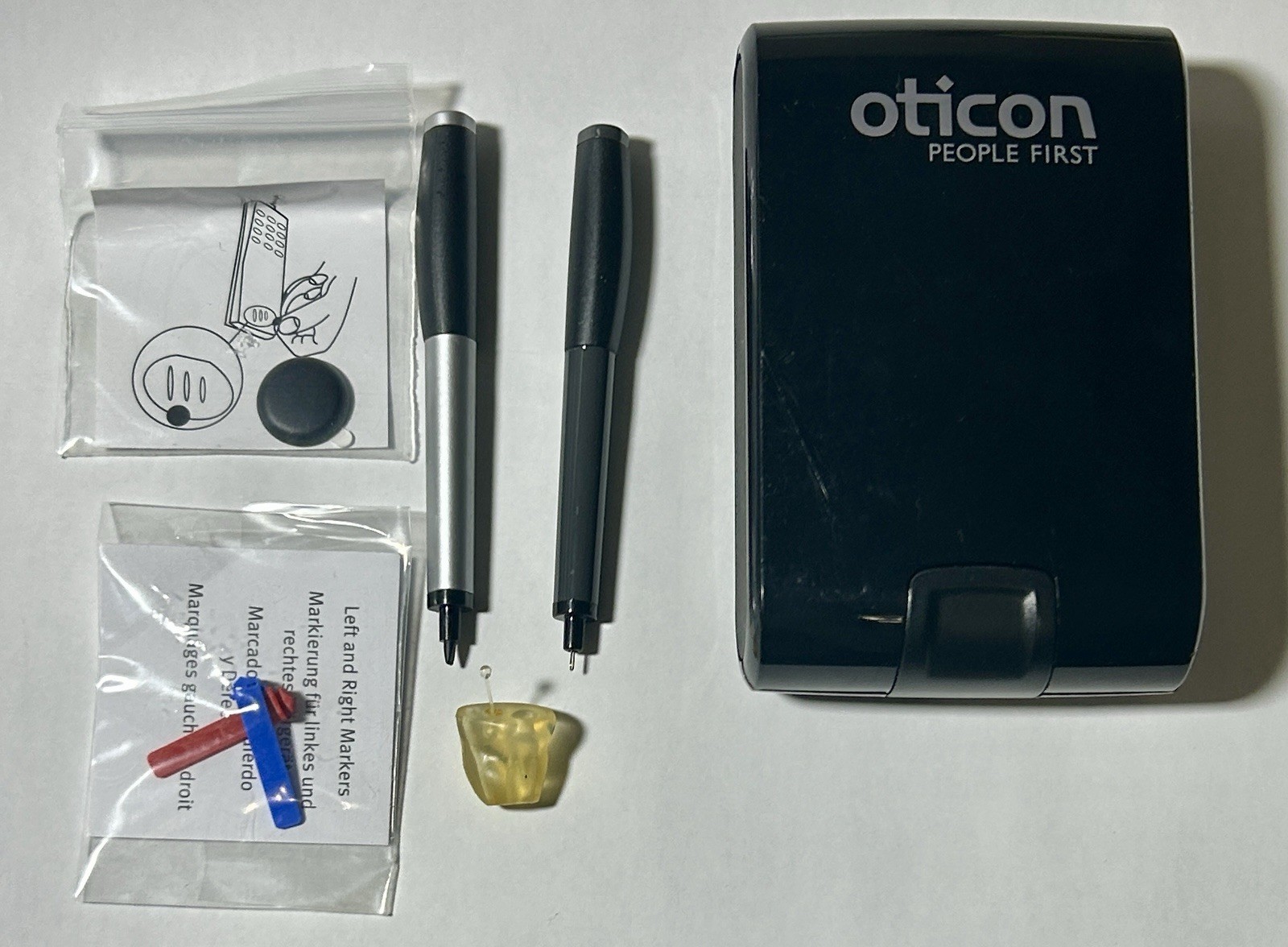 OTICON Hearing Aid Hard Case & Accessories Tools Extras Only What is Shown