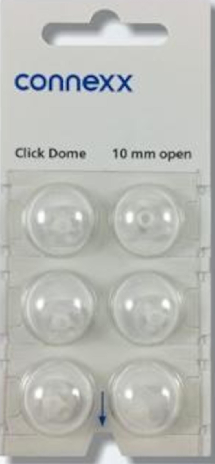 2x connexx Click Open 10mm Dome 6 Blister White Hearing Aid Umbrellas Silicone