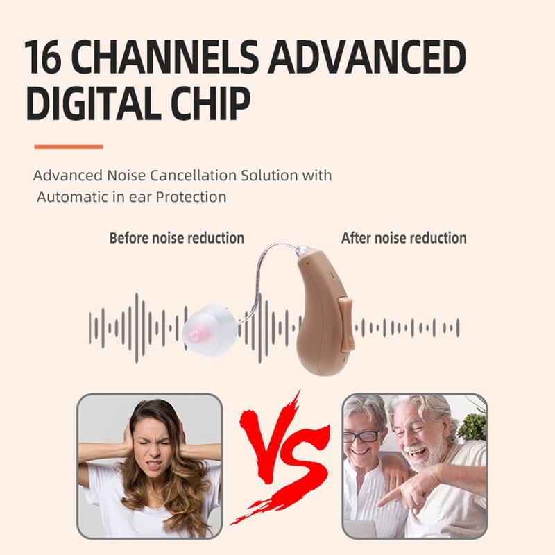 Bluetooth APP Control Rechargeable Hearing Aids For Seniors With Music Streaming