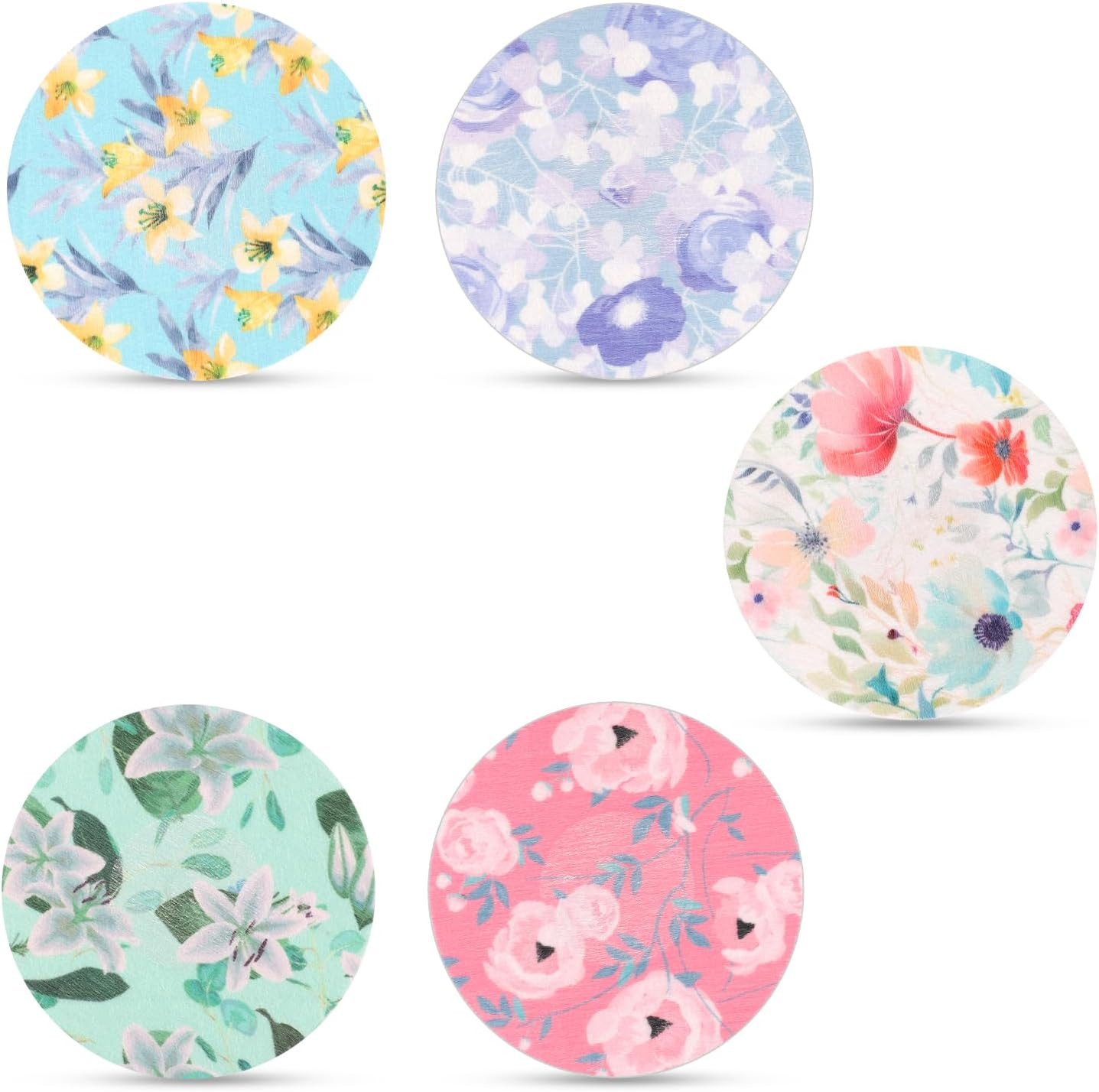 25Pcs Sensor Covers for Libre 2/3, Waterproof Adhesive Patches CGM Tape Floral P