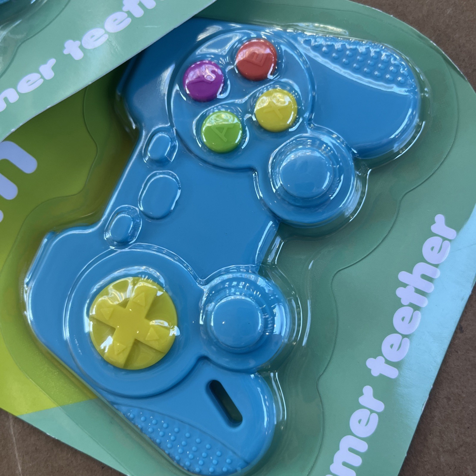 2 NEW Baby Grin Teether Gamer Controller Blue sensory Easter Gift