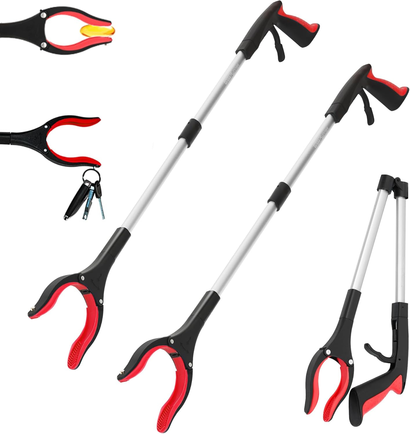 Grabber Reacher Tool – 2 Pack 32” Reacher Grabber Tool with Strong Magnetic and