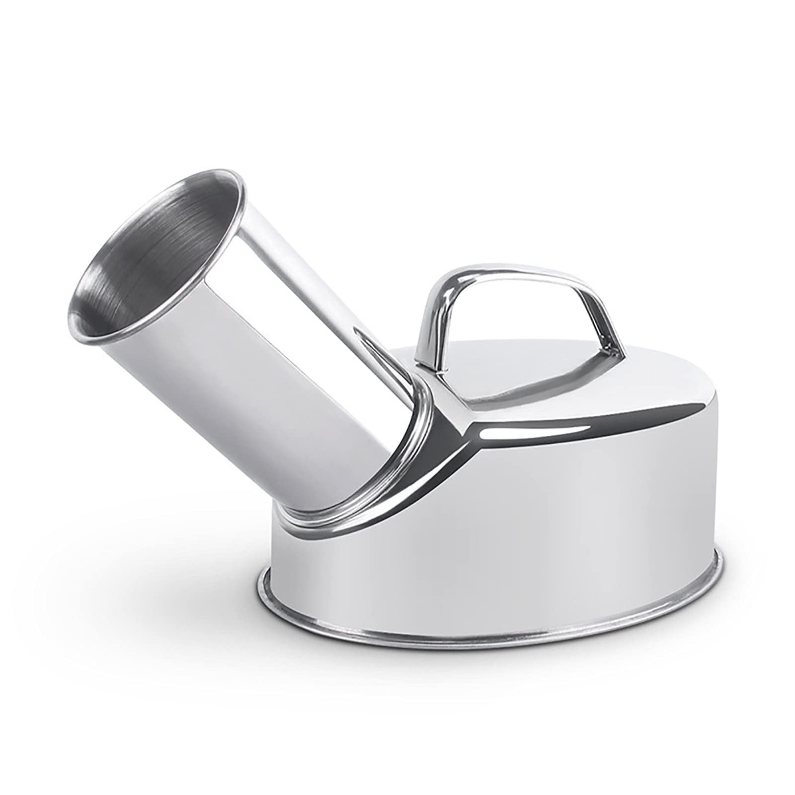 Smowfes Stainless Steel Outdoor Urinal, Portable Anti-Splash Male silvery