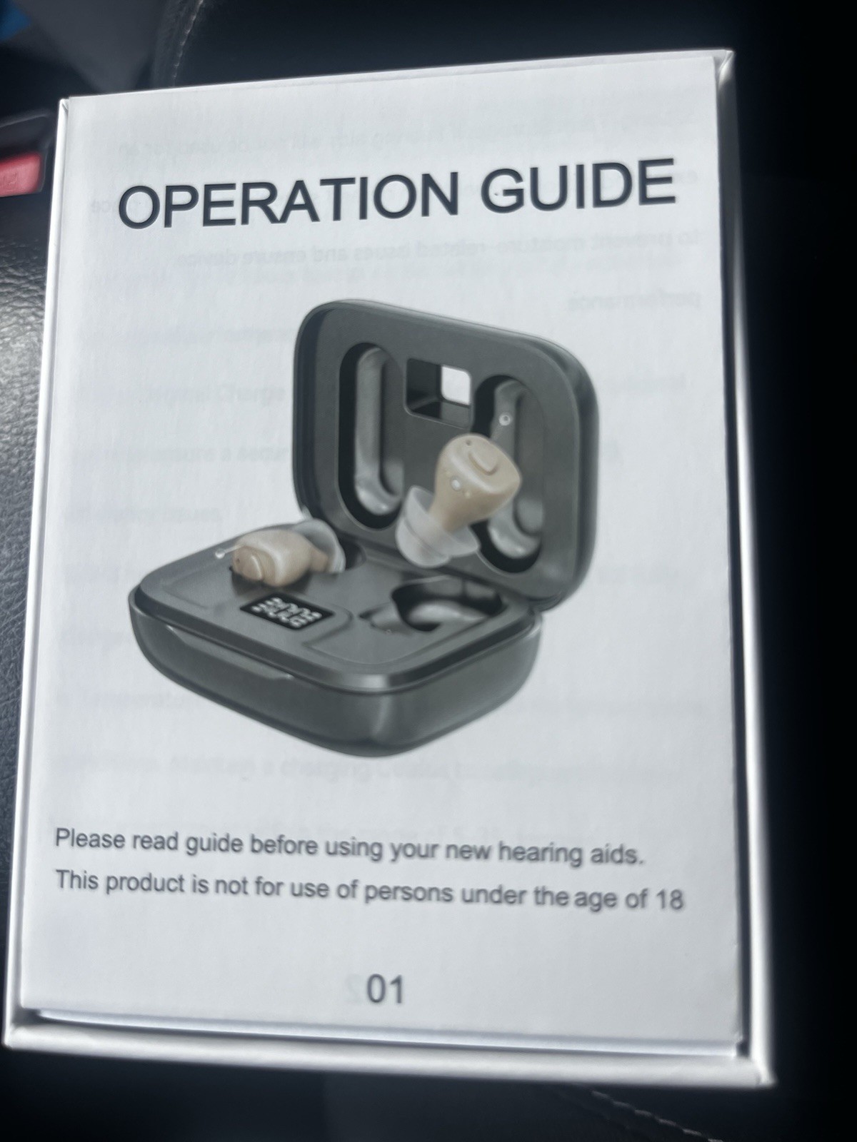Rechargeable CIC Hearing Aid for Adults, Beige, Both Ears, Case Included