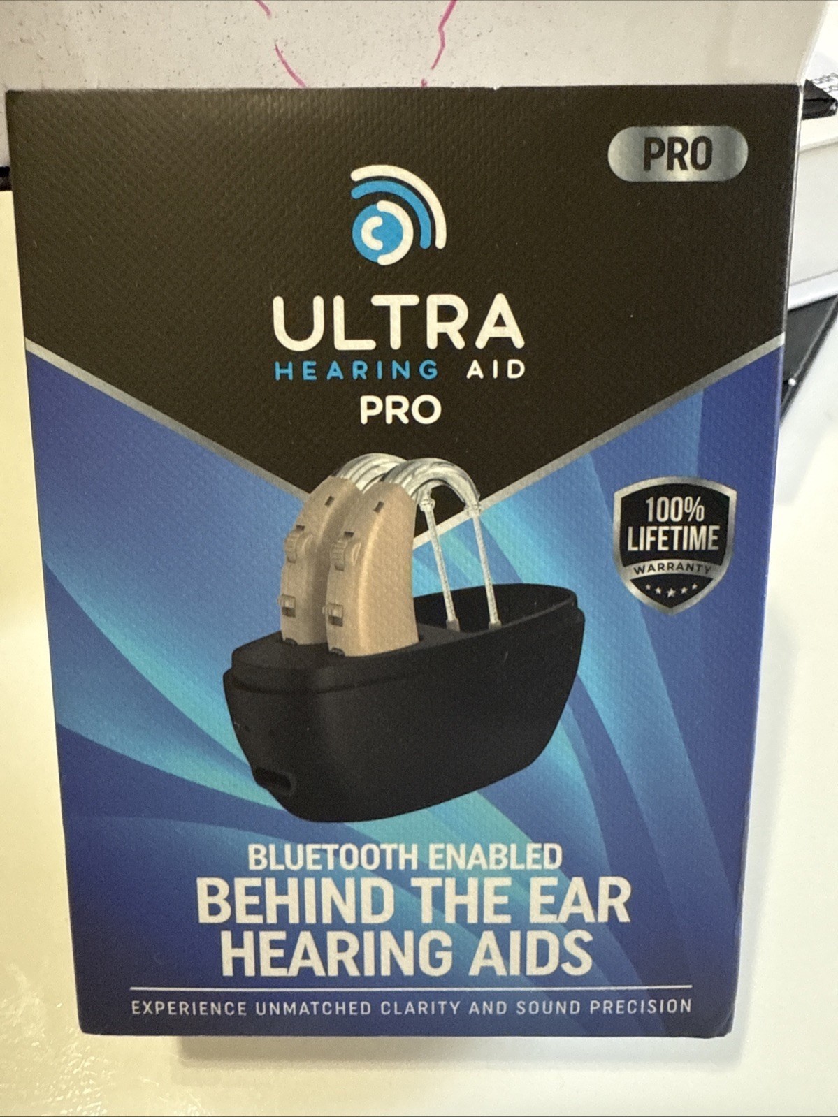 Ultra Pro Hearing Aids Bluetooth Enabled Rechargeable Noise Canceling Pair New