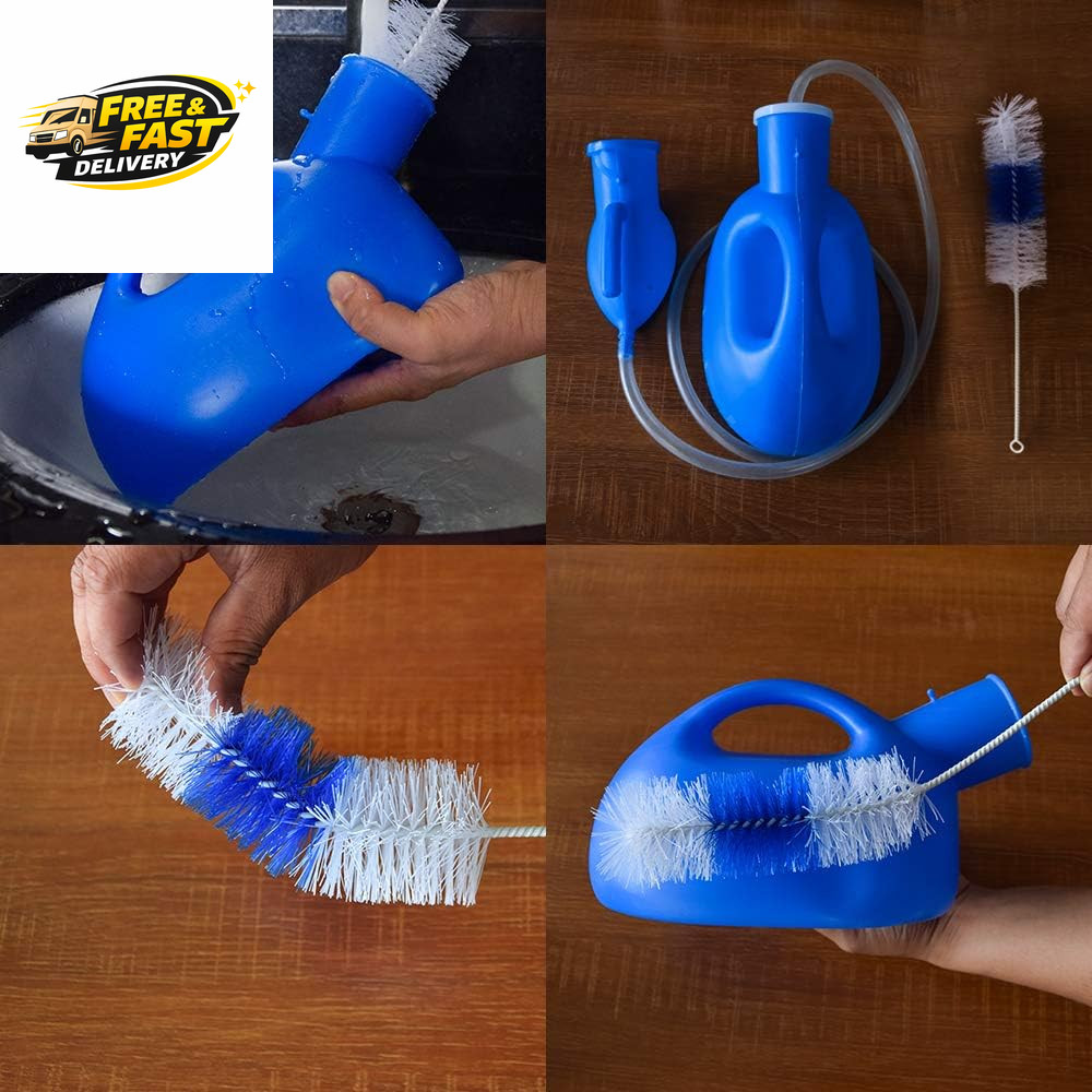 2000Ml Portable Urinal for Men, Large Capacity Bedside Urinal with Lid & Tubing,
