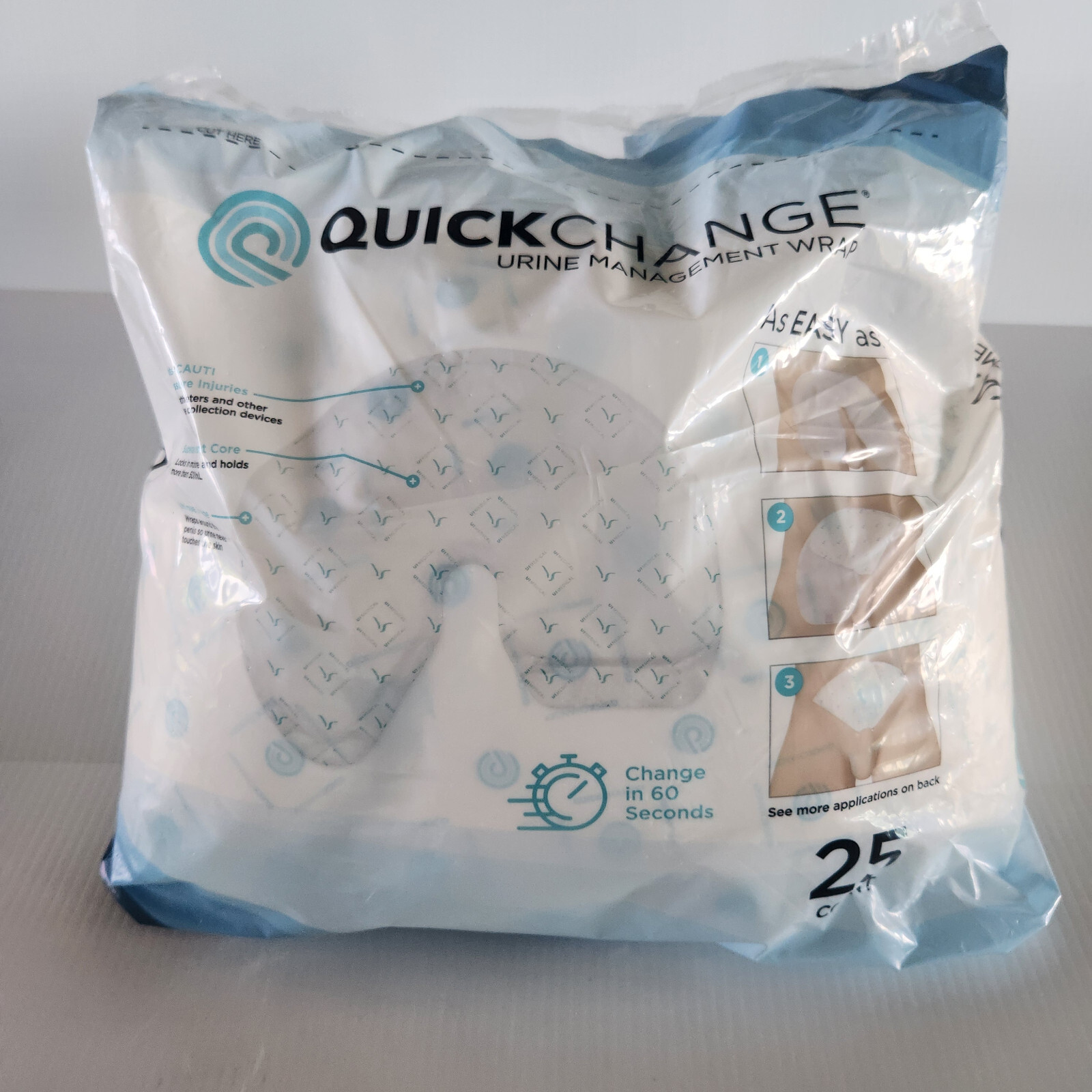 QuickChange Male Incontinence Urine Management Wrap 25 Count Pack – Easy to Use