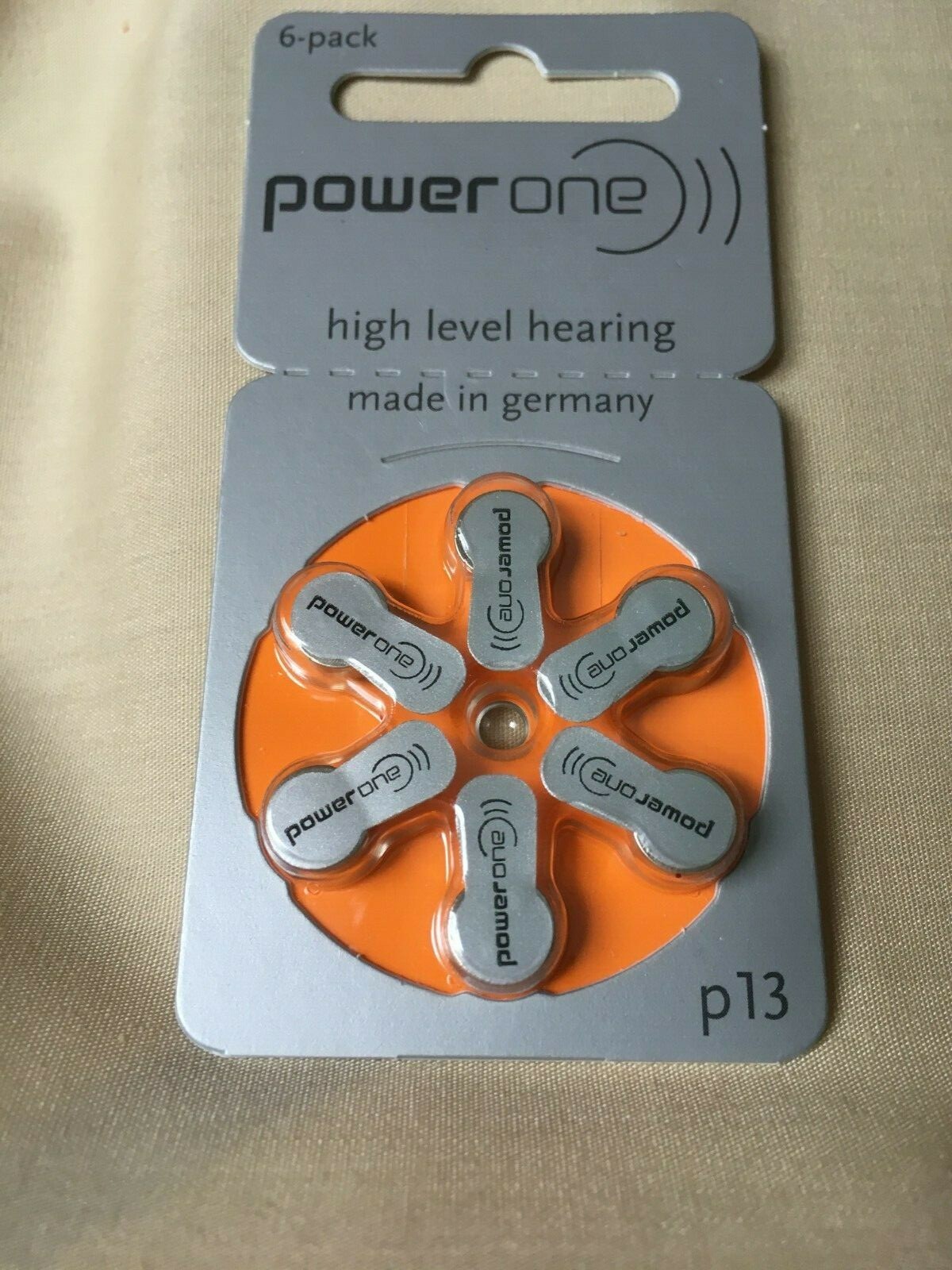 6 Batteries German Power One Size p13 Hearing Aid Batteries