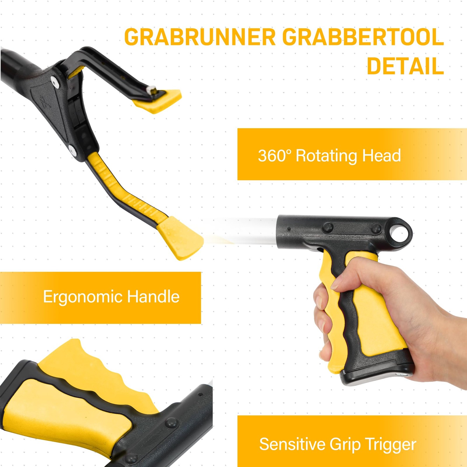 Foldable Trash Pick Up Stick Reaching Tool Extra Long Grabbers, 32″