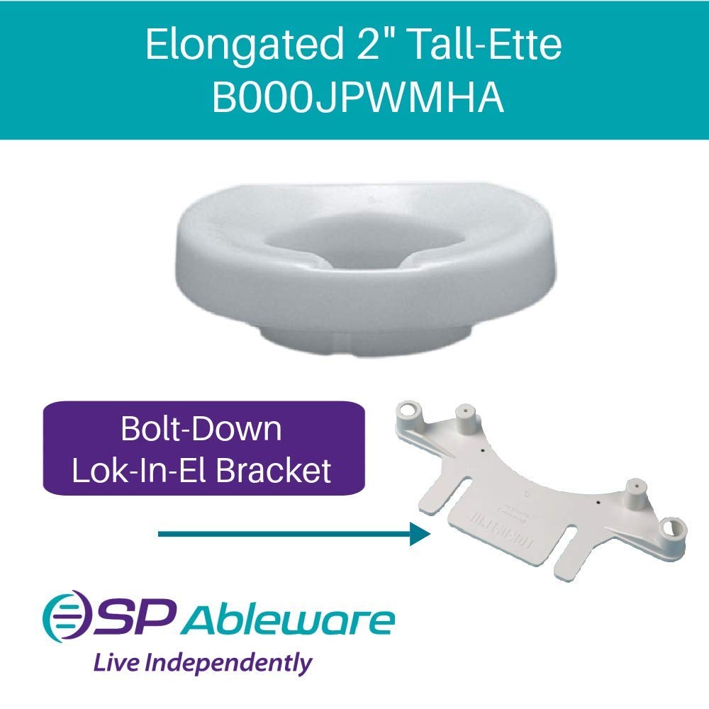 Sp Ableware Maddak Tall-Ette 2-Inch Elevated Toilet Seat Compatible Elongated