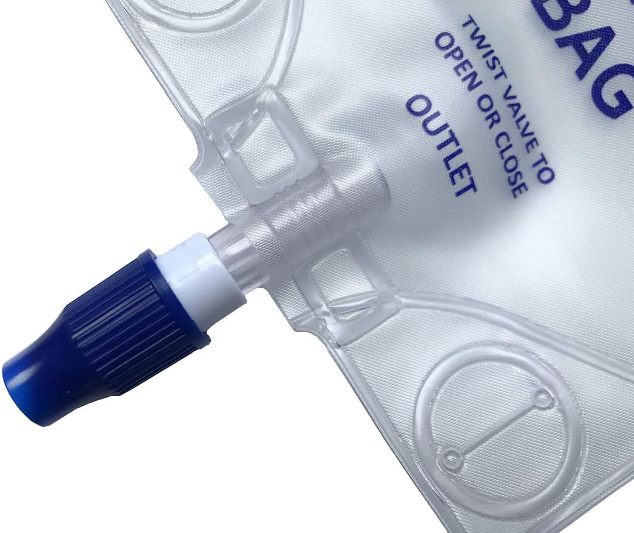 Lifevv 600 ML Urine Drainage Bag, Drainage W/Clear Bag, Nephrostomy Bag,With 24″