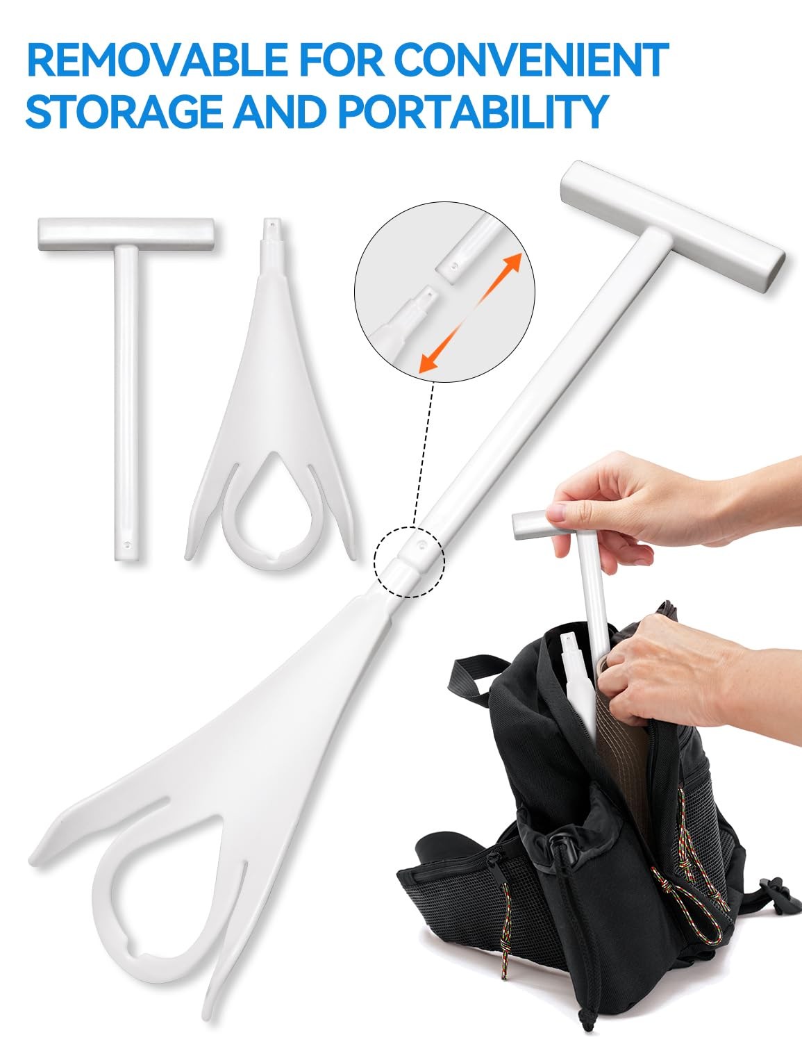 Sock Aid Device for Seniors and Shoe Horn Kit – Nylon Aid, Gray