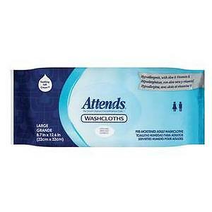 Attends Washcloth Large 8” x 12-1/2” -Case of 864 SUPER