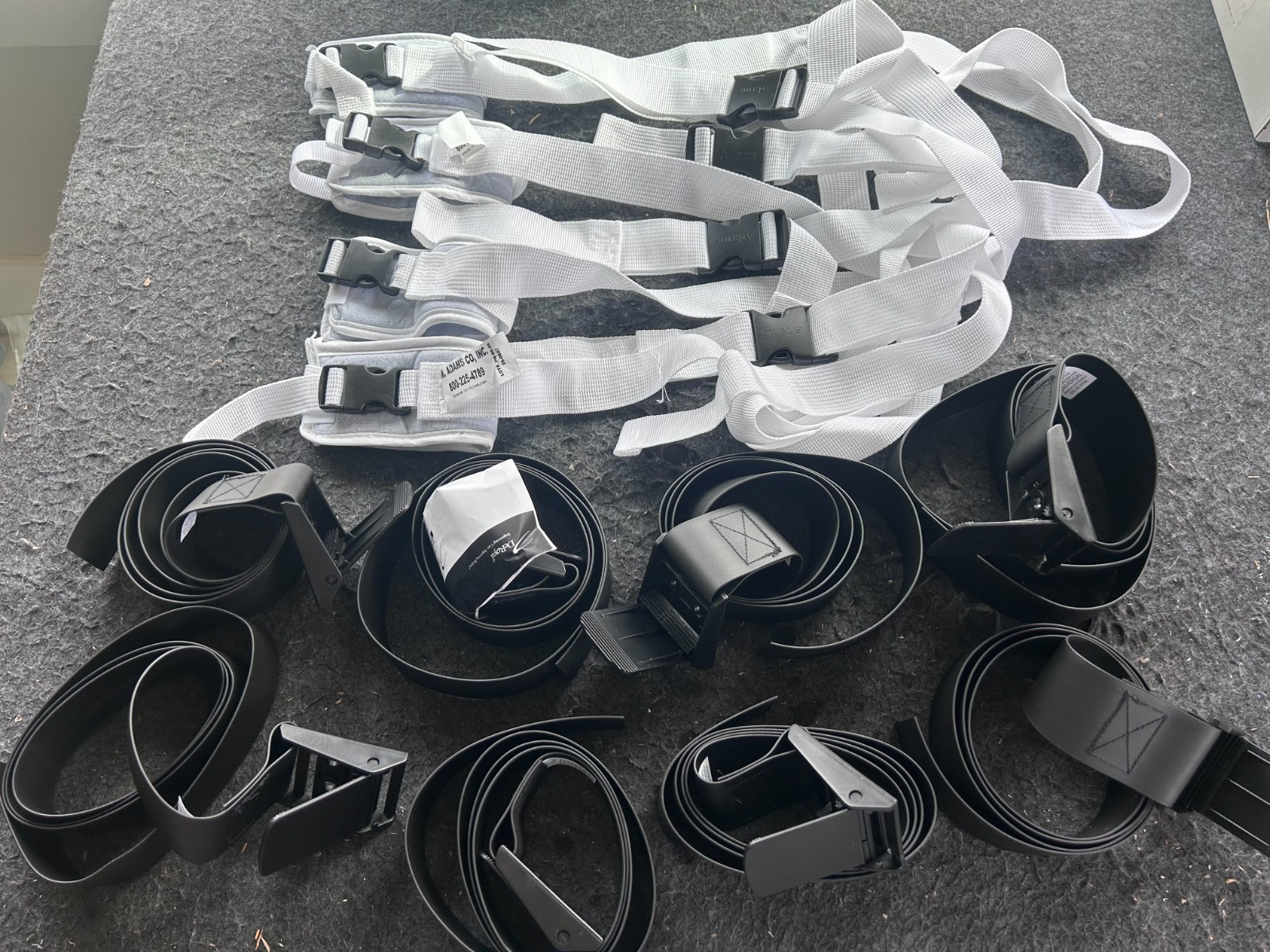 12 pc Safety Bed, Chair Restraints Tie Downs, Gait Belt, Legs, Arms, Wrist Strap