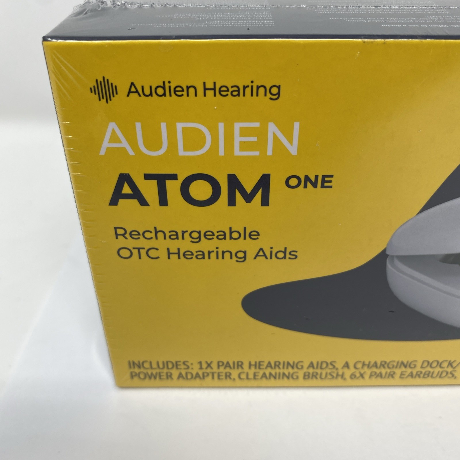 Audien Atom One OTC Hearing Aids Wireless, Rechargeable, Beige SEALED