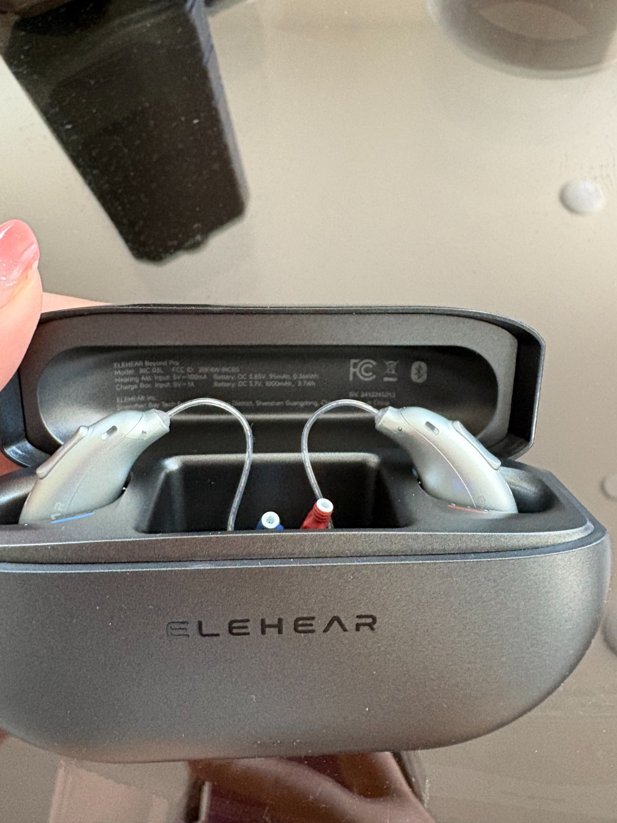 Preowned ELEHEAR-Beyond Pro Hearing Aids Set * 1, Black Series No Original Box
