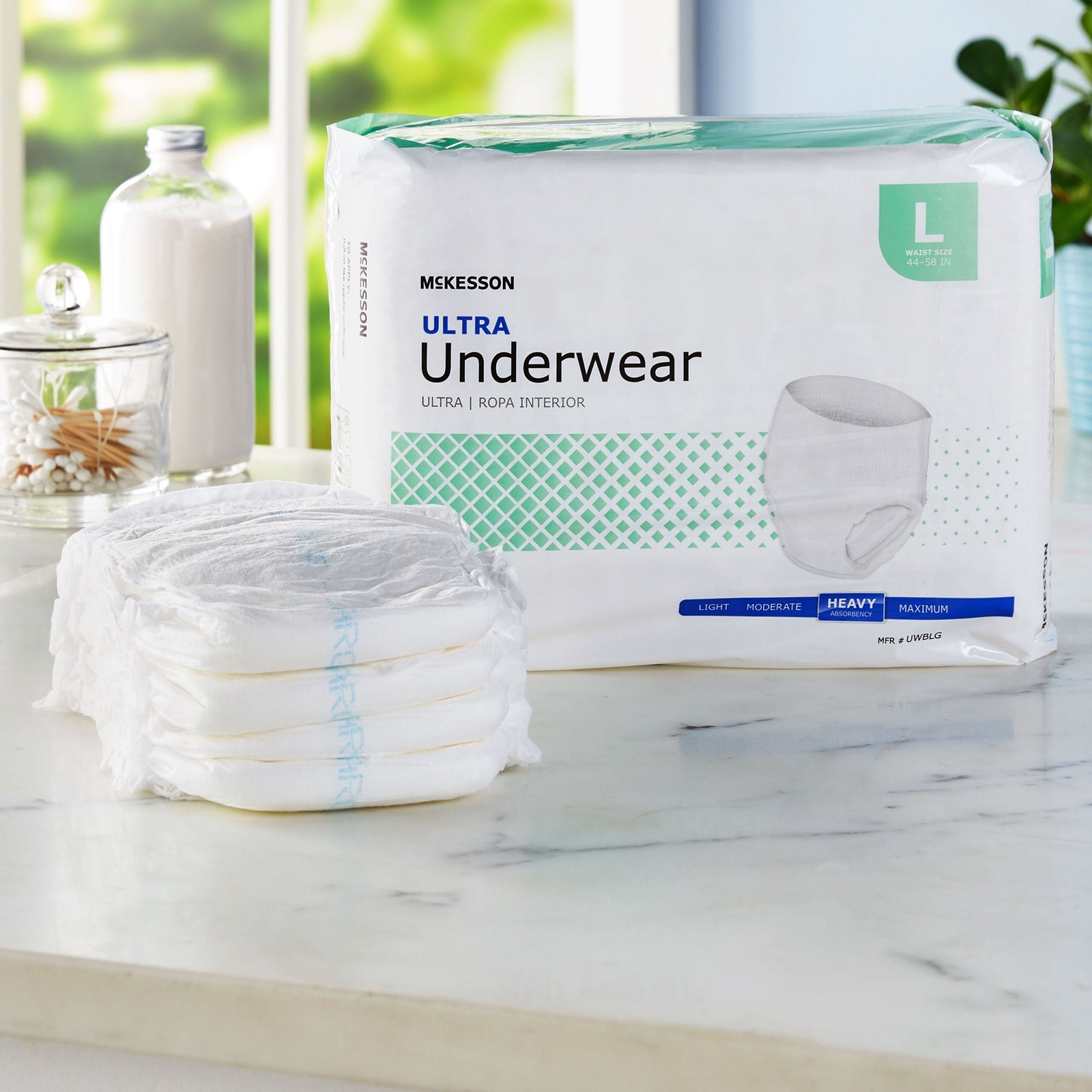McKesson Adult Disposable Pull On Up Underwear Diapers L Heavy Absorbency 18 Ct