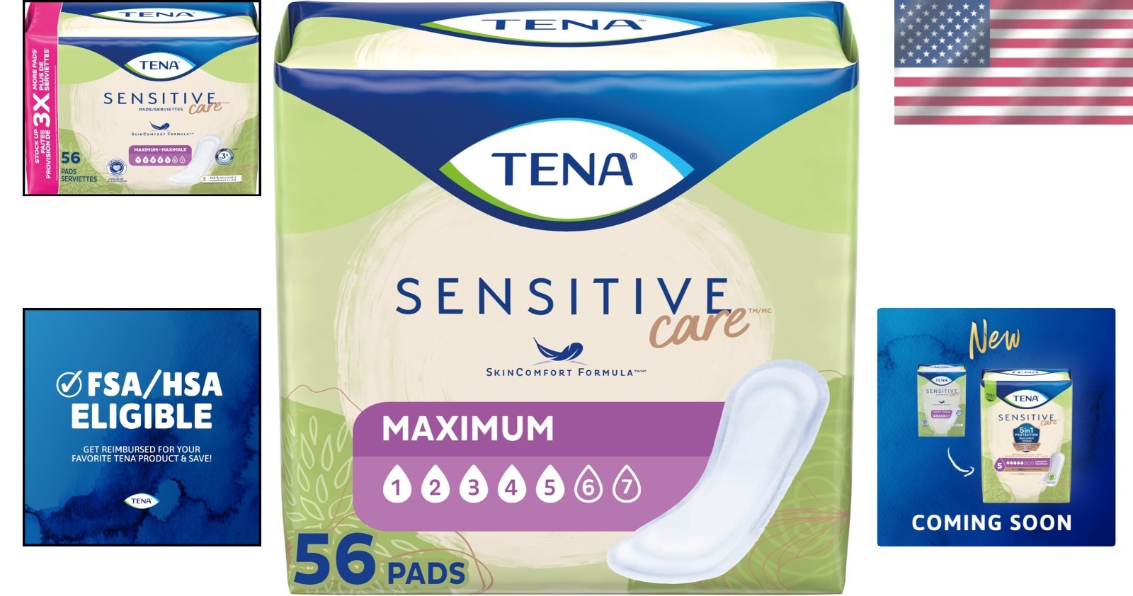 Dermatologically Approved Incontinence Pads for Women – 56 Count, Regular Size
