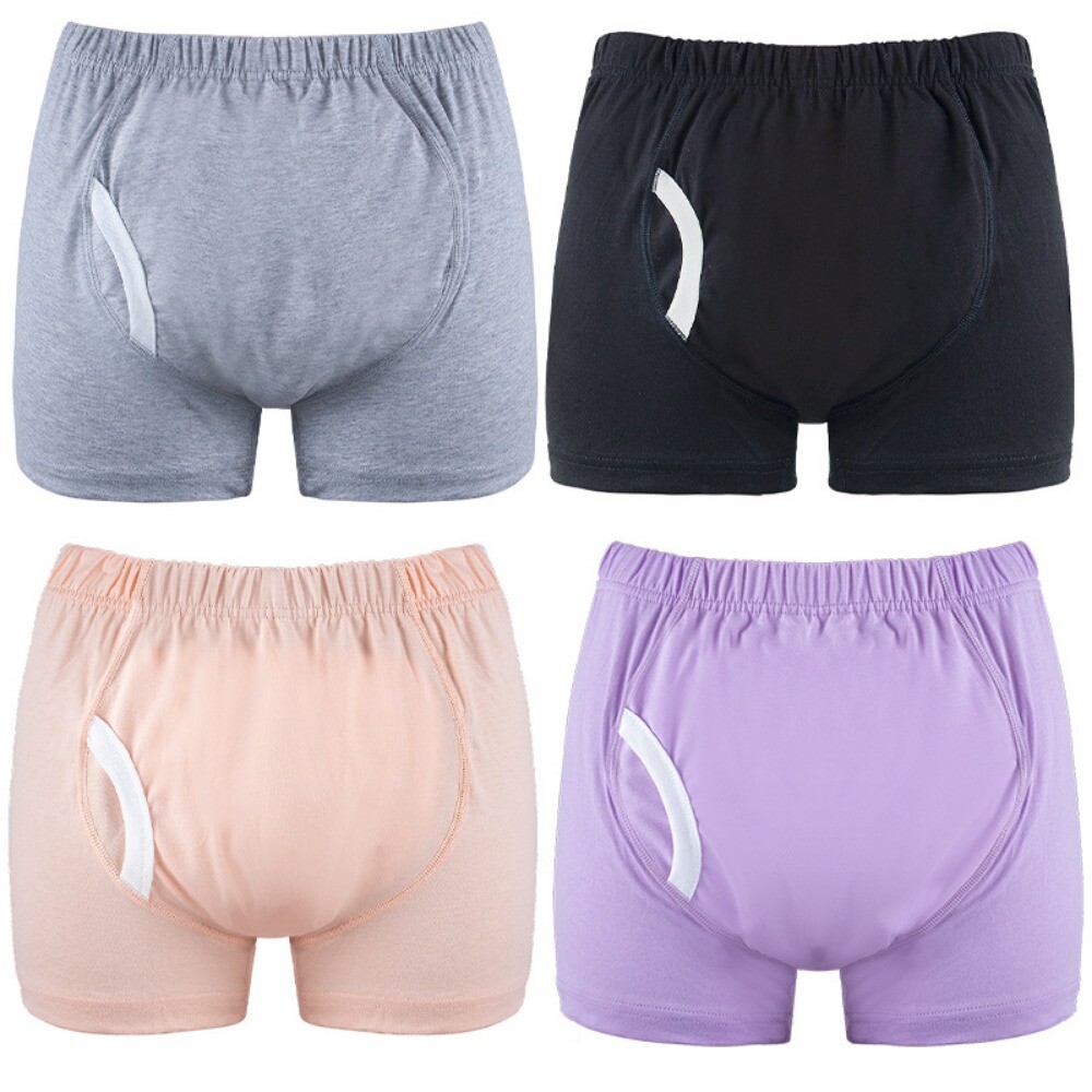 Men Adult Women Elderly Washable Incontinence Briefs Leak-proof Underwear L-3XL