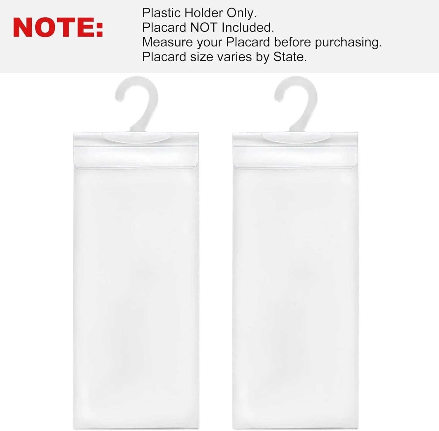 Clear Plastic Handicapped Placard Holder – Easy Attach & Remove
