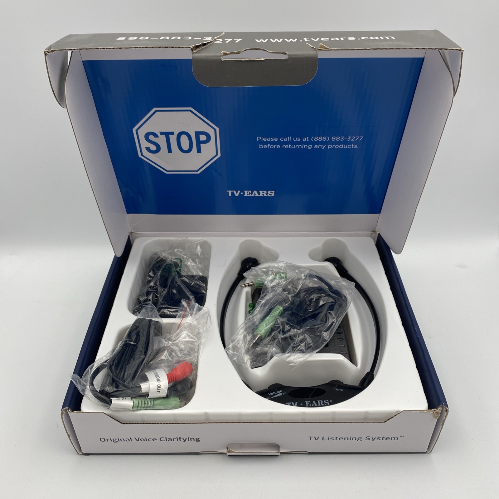 TV Ears Wireless Voice Clarifying Television Listening System 5.0 New Open Box