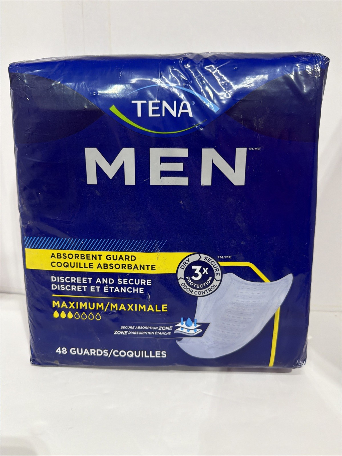 Tena Moderate Absorbency Men’s Incontinence Pads – 48 Count