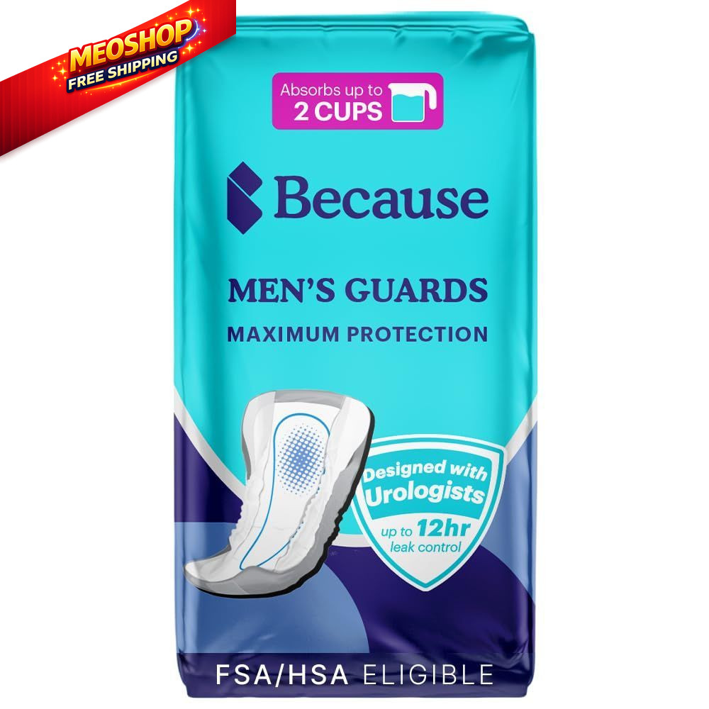 20 Count (Pack of 1), Because Premium Guards for Men – 20 Pack Discreet,…