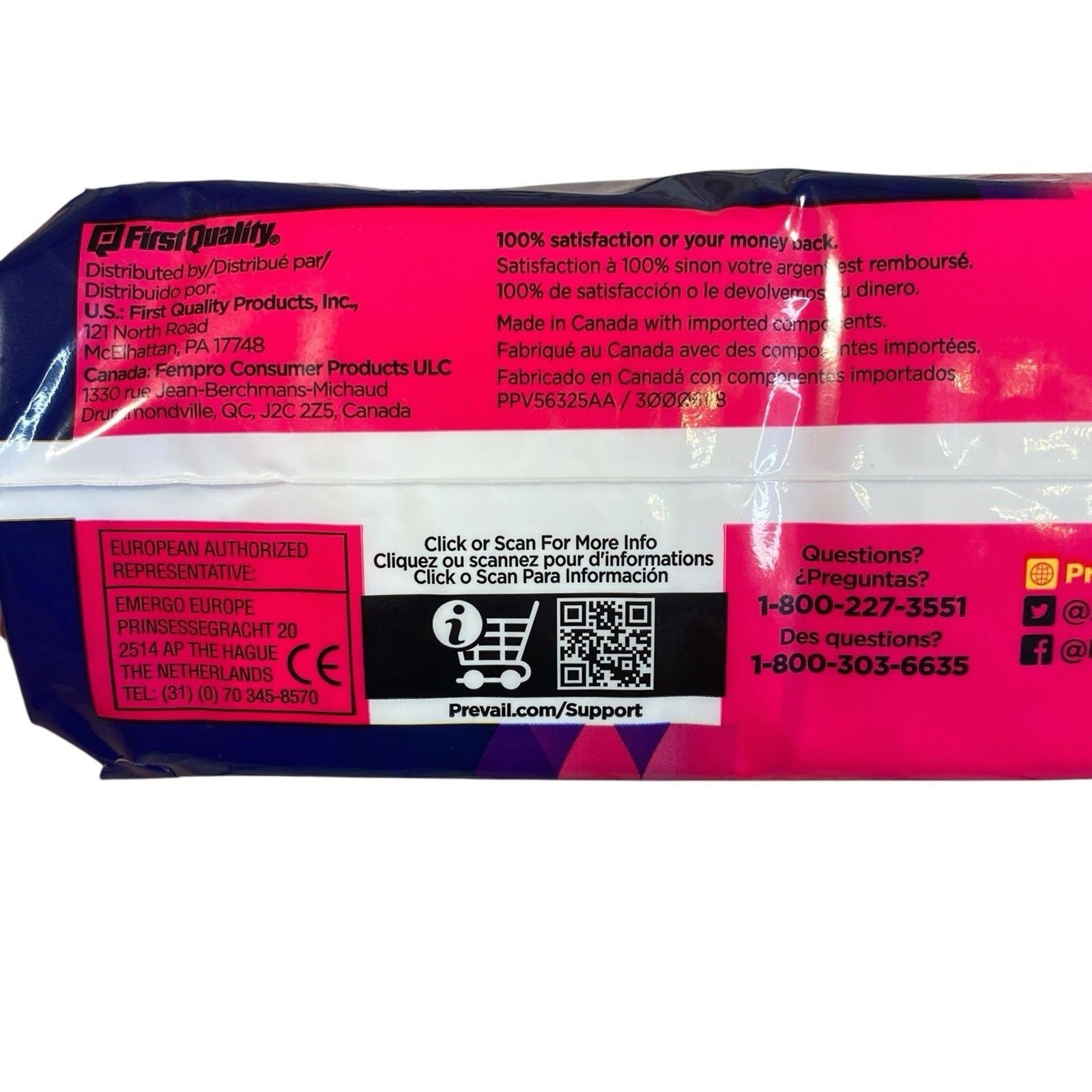 Prevail NWT Incontinence Liners Bladder Leaks Regular Light Absorbency 26 Count