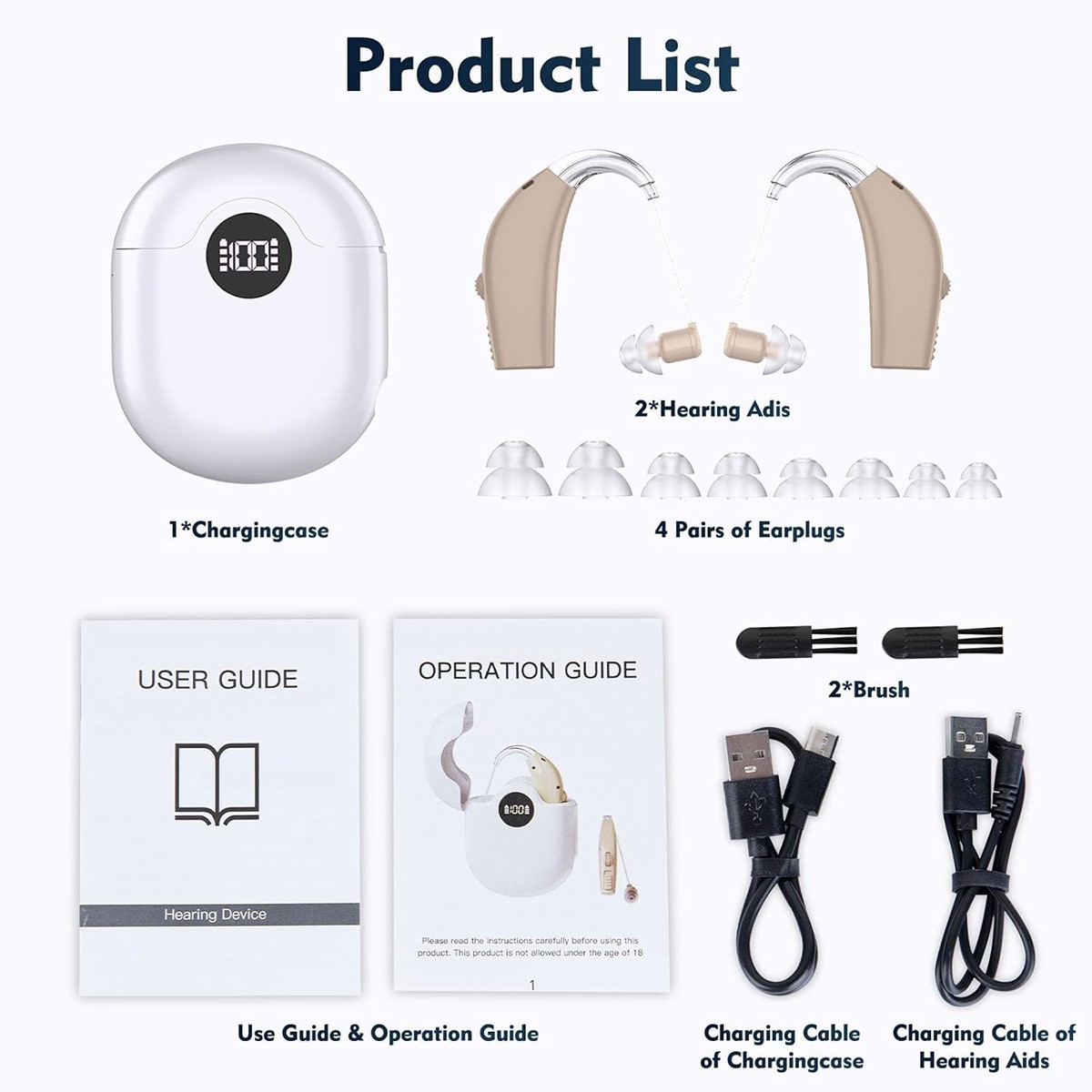 Rechargeable Hearing Aids with Type-C – Hearing Aids for Seniors Hearing Loss