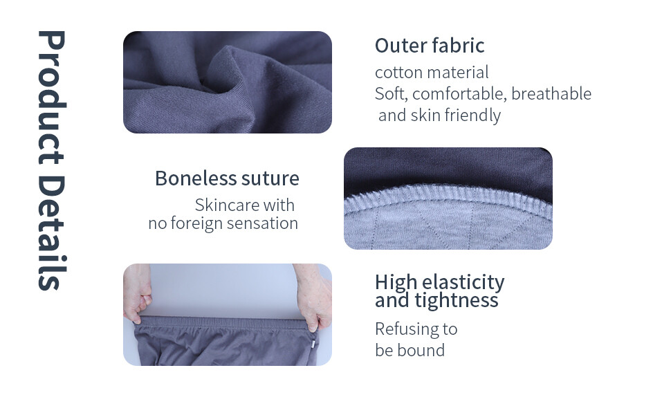 1 Pack Adults Washable Incontinence Underwear Diaper Pants Reusable Leak-proof