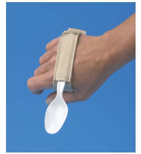 Maddak UNIVERSAL Utensil Holder CUFF Sm-Lg Hand REHAB Mobility Aid Fork Spoon