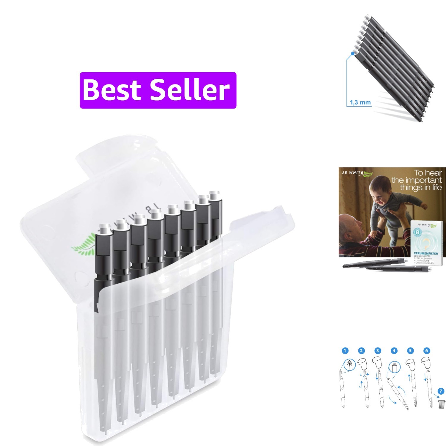 8X Wax Filters for Phonak Cerustop, Widex Nanocare, Oticon ProWax | Mini Fit,…