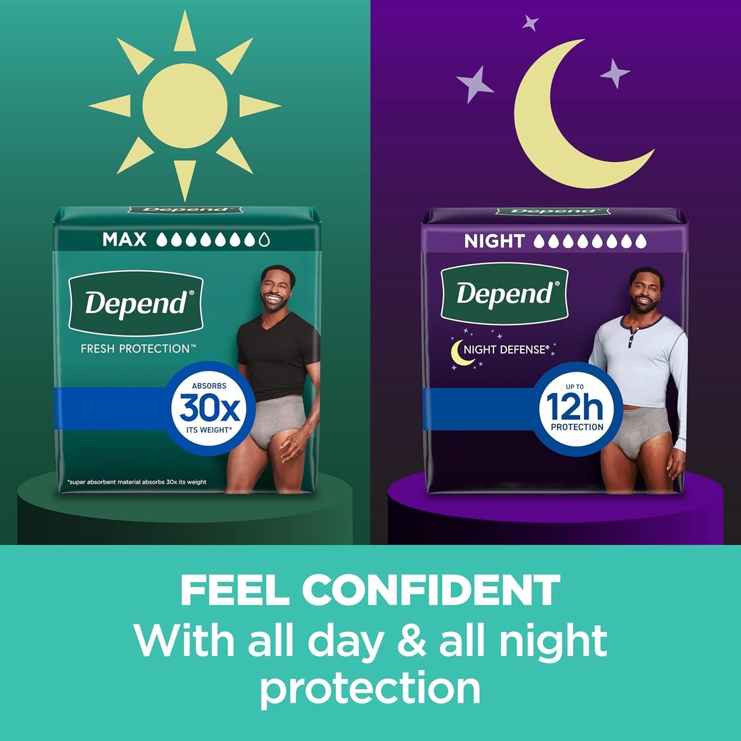 XL Grey Adult Diapers for Men: 68 Count, Max Protection, OdorBlock Tech, Dryness