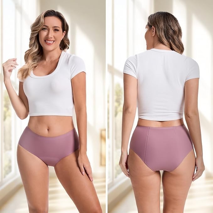 5 Pack High Absorbency Incontinence Underwear for Women Washable Leakproof Panti