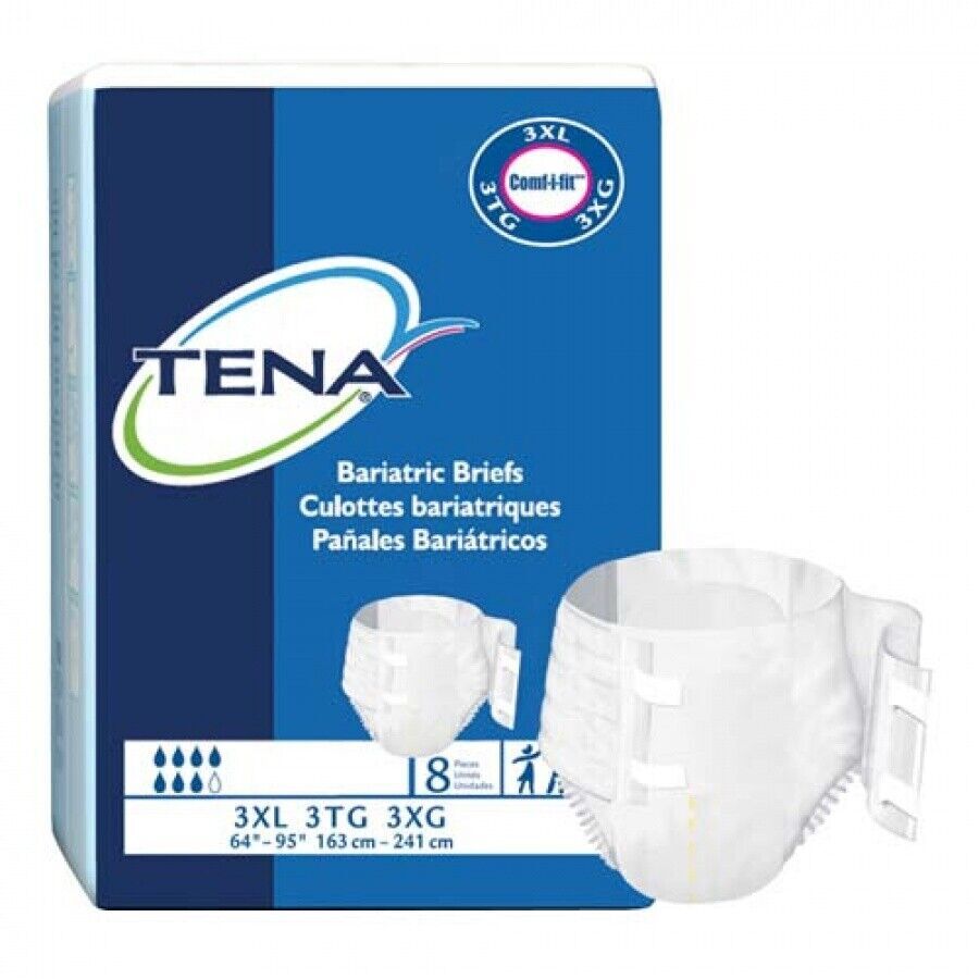Case of 24 Tena Proskin Stretch Adult Briefs Super Absorbency Bariatric 3XL