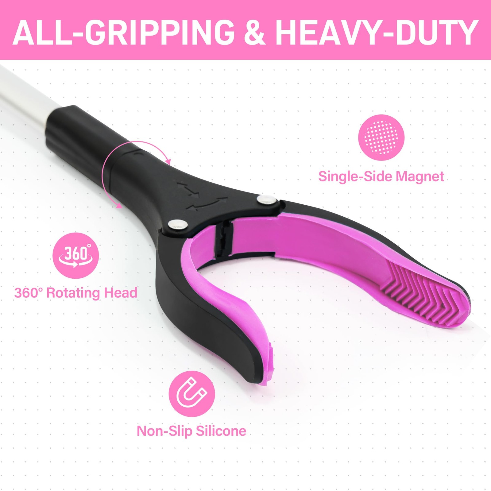 Grabber Reacher Tool for Seniors, 36″ Foldable Reacher Grabbers Pickup Stick …