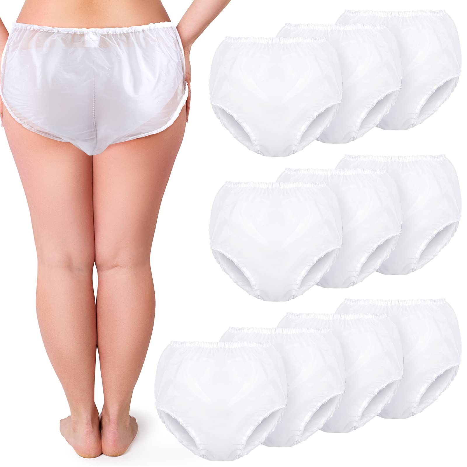10 Pcs Waterproof Incontinence Underpants Plastic Pants Incontinence Leak Pro…
