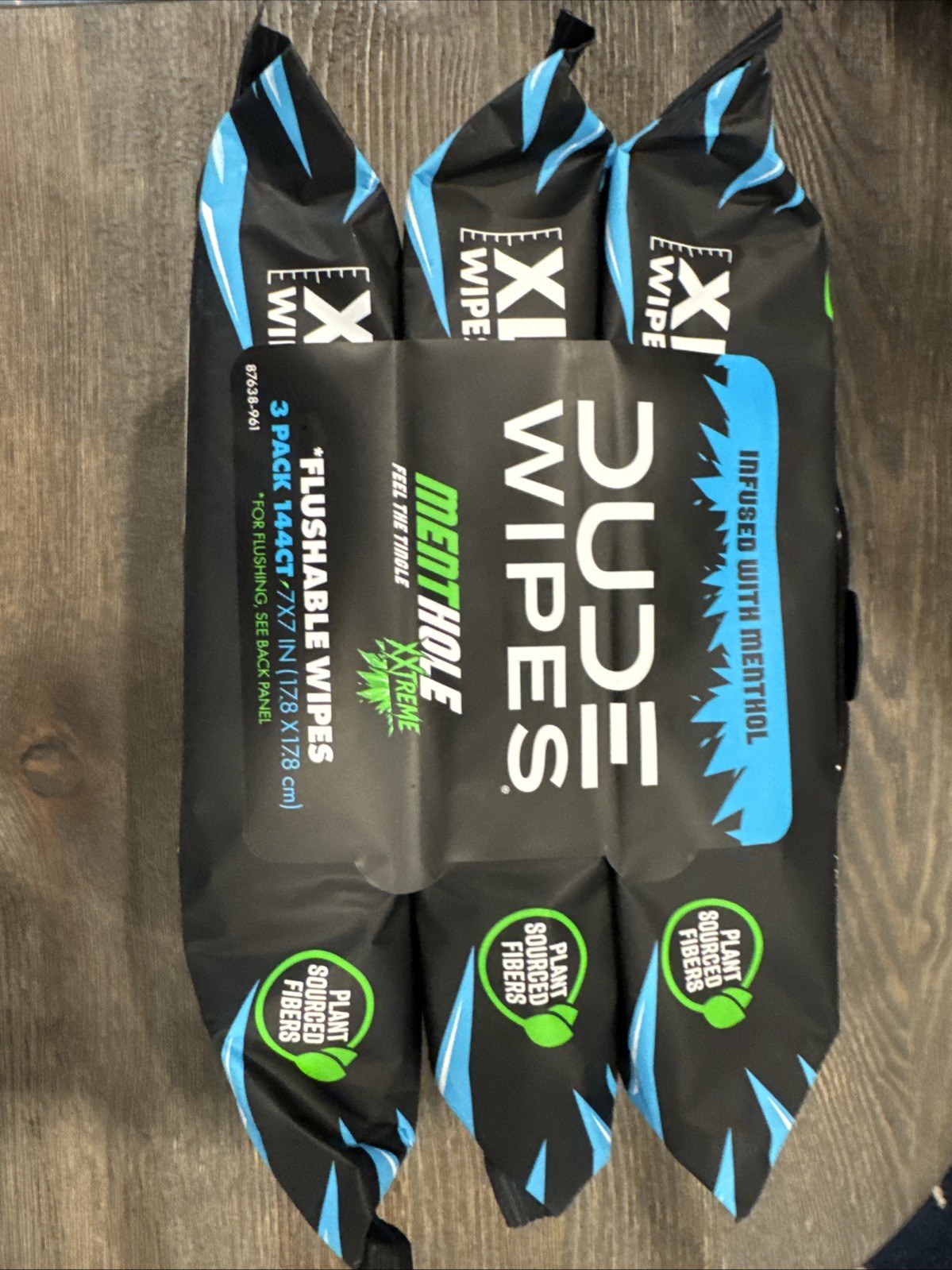 DUDE Wipes MentHOLE XXtreme Flushable – Menthol 48 Count NEW (Pack of 3)