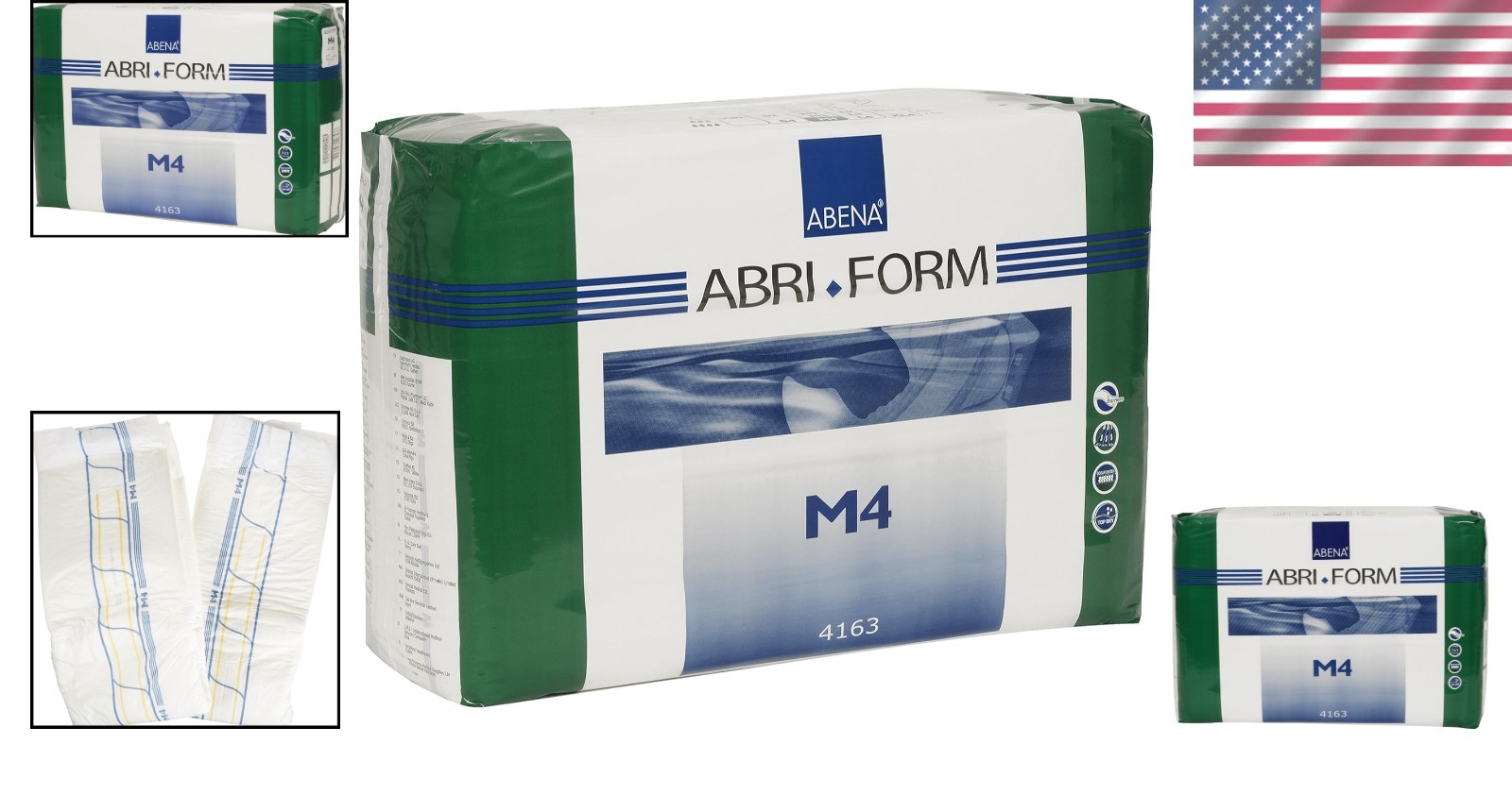 Abri-Form Comfort Plastic-Backed Diapers, Medium, 14 Pack*-“