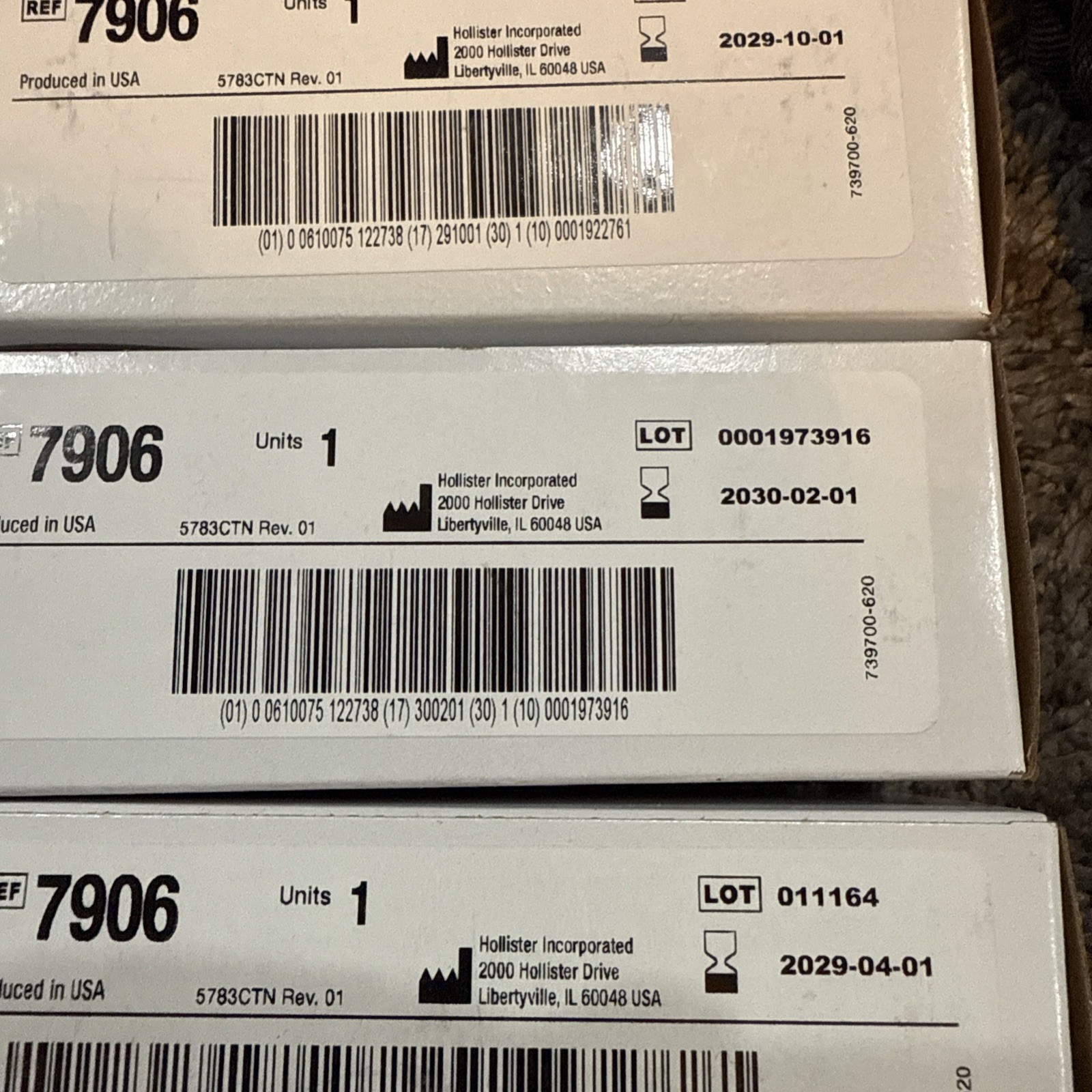 LOT OF 6 Hollister 7906 Adapt Stoma Powder 1 oz Bottles Expiration 2029
