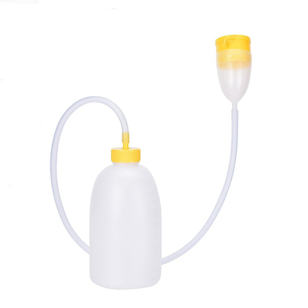 Male Men’s Travel Bed Urinal Pee Bottle | Mens Urine Collector with Hose,Night