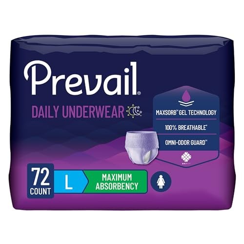 Prevail Proven Women’s Protective Underwear Large 72 Count Maximum