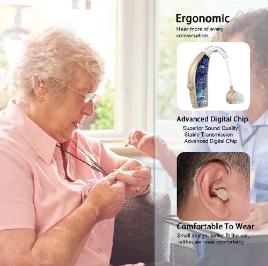 Hearing Aids Hearing Amplifiers for Seniors Rechargeable with Noise Cancelling